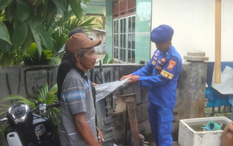 Sambang Dialogis Sat Polairud Polres BS, Imbau Wisatawan Untuk Tidak Mandi Ditepi Pantai  