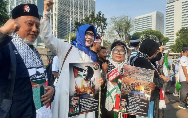 Aspirasi Emak-Emak Indonesia Dukung Aksi di Kedubes Amerika Serikat dan Rumah Dubes Mesir di Jakarta