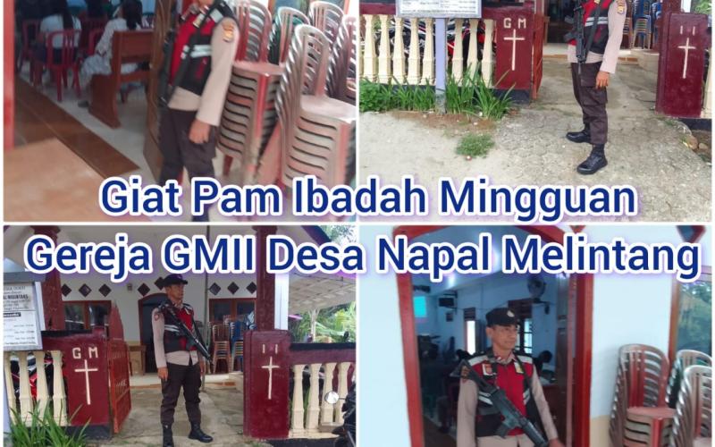 Jaga Kondusifitas Saat Ibadah Minggu, Polsek Pino Raya Lakukan  Pengamanan di GMII 