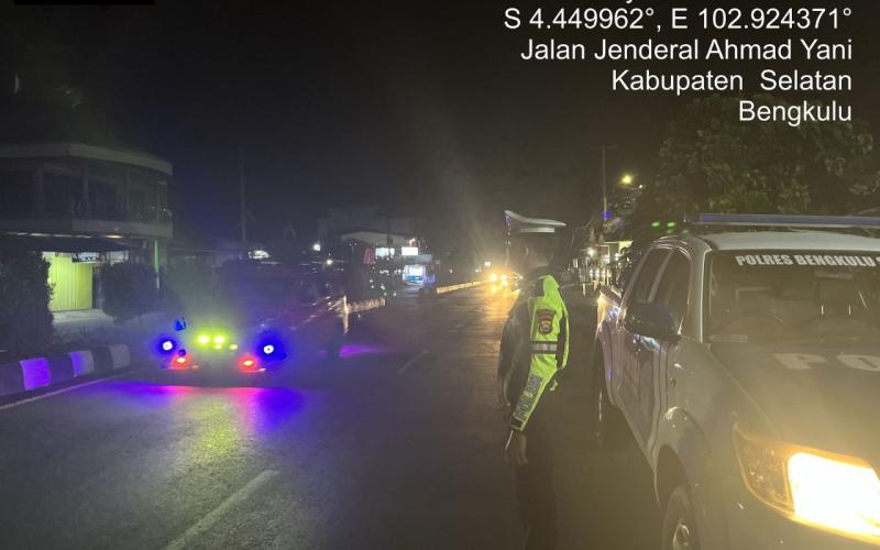 Sat Lantas Polres BS Patroli Blue Light, Ciptakan Kenyamanan Masyarakat 