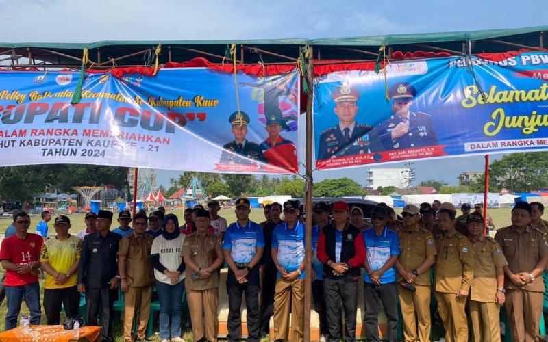 Kapolres Kaur Hadiri Pembukaan Turnament Bola Voli Bupati Cup 