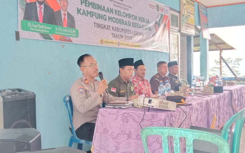 Kasat Binmas Polres Lebong Jadi Narasumber Pembinaan Pokja Kampung Moderasi Beragama