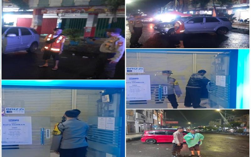 Sambangi Objek Vital dan Tempat Keramaian, Personel Polsek Ratu Samban Sampaikan Imbauan Kamtibmas 