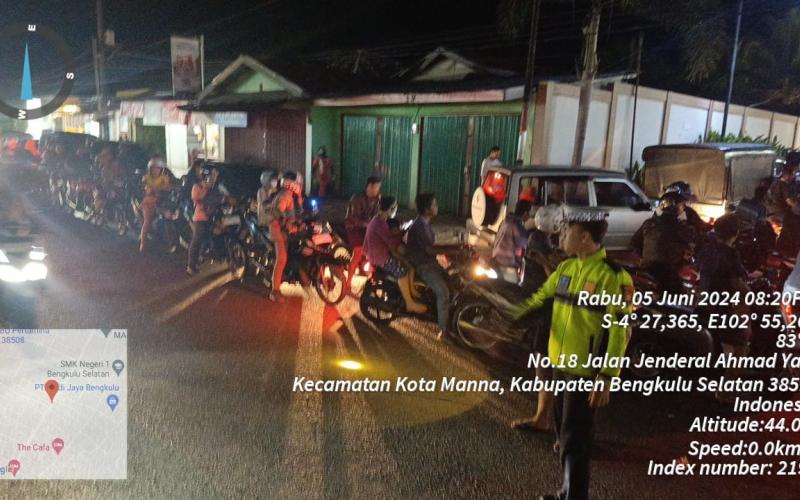 Antisipasi Bali dan Ciptakan Kamseltibcarlantas, Sat Lantas Polres BS, Giatkan Patroli Blue Light