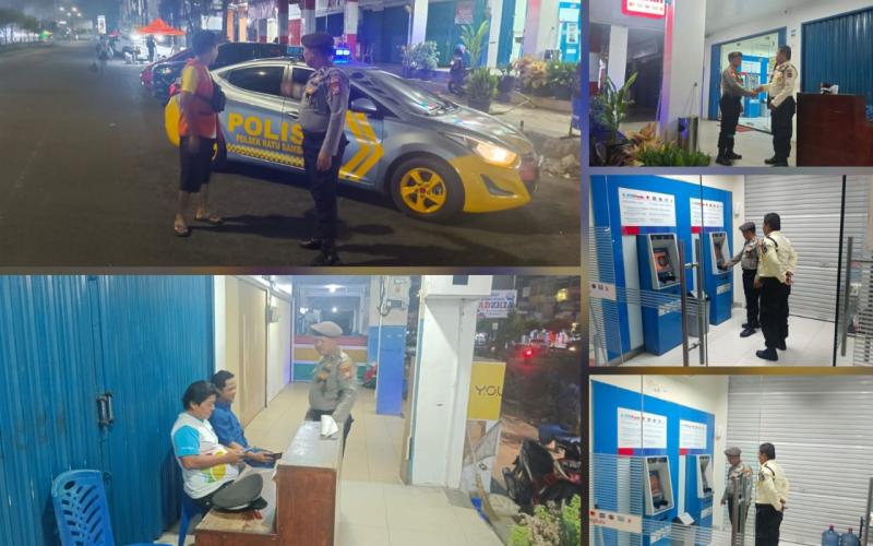Personel Polsek Ratu Samban Sampaikan Imbauan Kamtibmas, Patroli di Tempat Rawan Kamtibmas dan Objek Vital