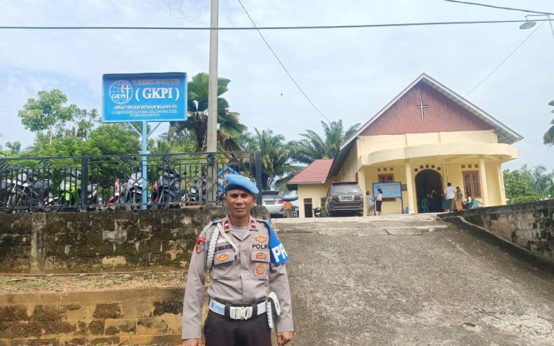 Polsek Ketahun Laksanakan Pengamanan Gereja Setiap Hari Minggu di Wilkum