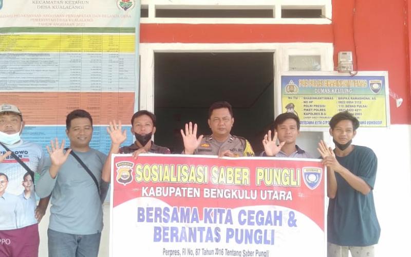 Polsek Ketahun Melalui Bhabinkamtibmas Sosialisasi Saber Pungli Kepada Masyarakat