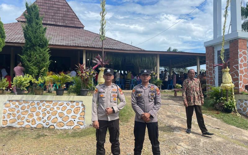 Untuk Keamanan dan Kenyamanan, Polisi Rutin Laksanakan Pam ibadah Gereja Setiap Hari Minggu