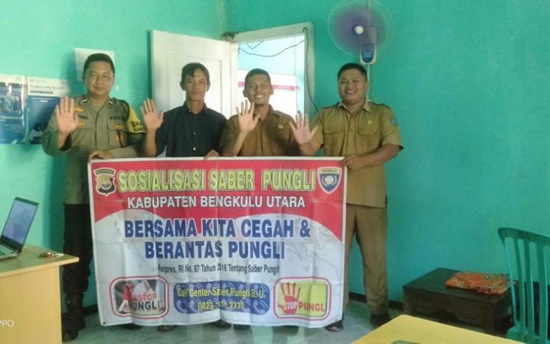 Cegah Pungli, Bhabinkamtibmas Polsek Ketahun Sosialisasi Saber Pungli di Wilayah Hukumnya