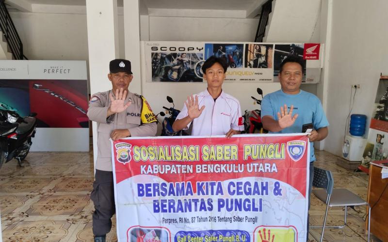Bhabinkamtibmas Polsek Ketahun Sosialisasi Saber Pungli Ke Masyarakat