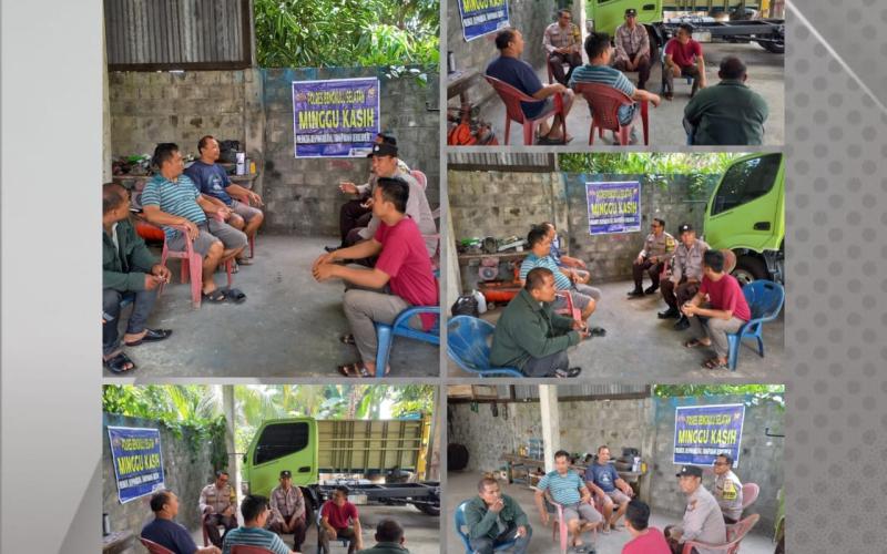 Pererat Silahturahmi, Polsek Kota Manna Minggu Kasih di Kecamatan Kota Manna