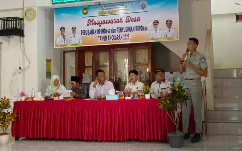 Tim Pembina Samsat Manna Koordinasi Jejak Dengan Perangkat Desa Niur Bengkulu Selatan 