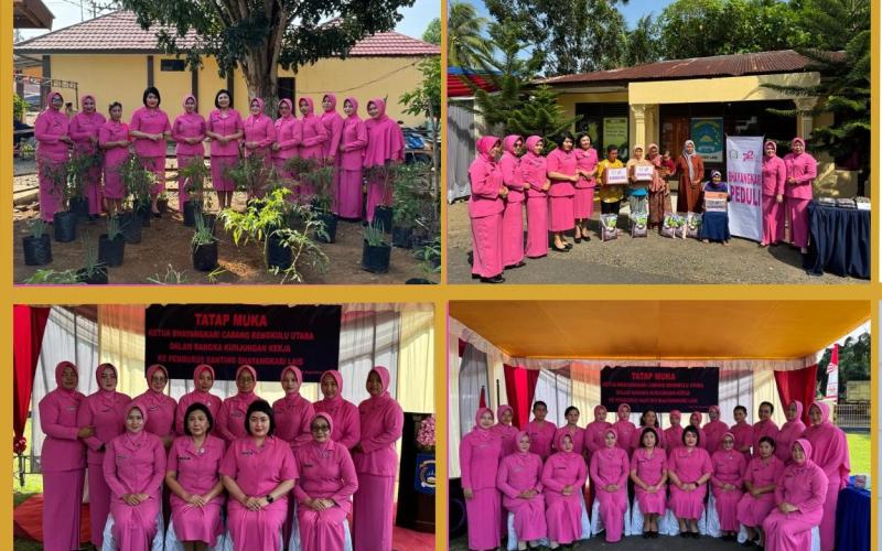 Kunjungan Kerja Ketua Bhayangkari Cabang Bengkulu Utara Beserta Rombongan Pengurus Ke Pengurus Ranting Bhayangkari Lais