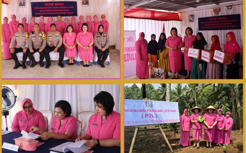 Guna Memperkuat Silaturahmi Ibu Ketua Bhayangkari Cabang Bengkulu Utara Kunjungi Ranting Bhayangkari Kerkap