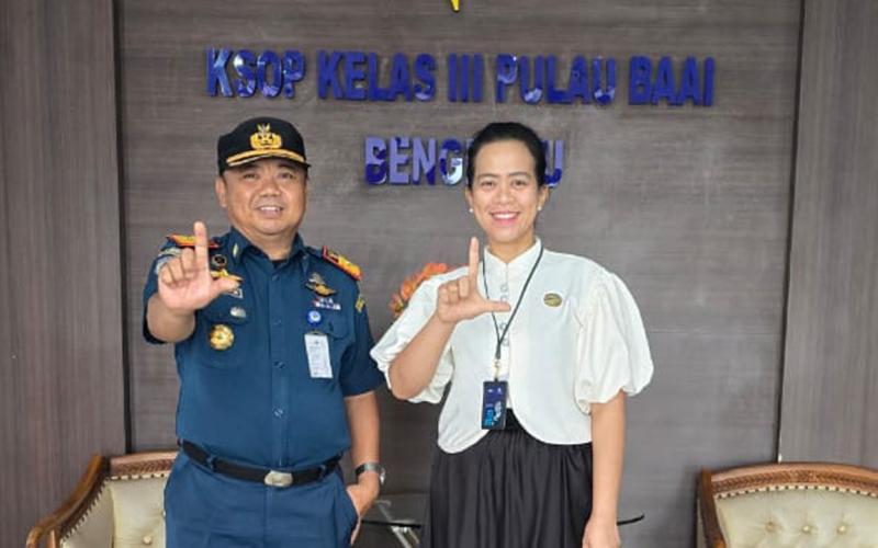 Kepala Jasa Raharja Bengkulu Lakukan Kunjungan Kerja ke KSOP Kelas III Pulau Baai Bengkulu