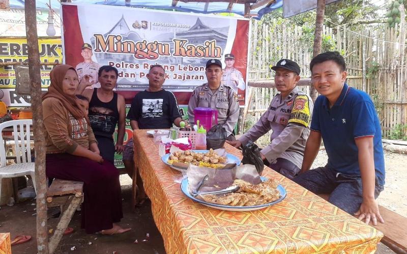 Polsek Padang Ulak Tanding Laksanakan Kegiatan Minggu Kasih Bersama Bhabinkamtibmas Tampung Asprasi Warga 