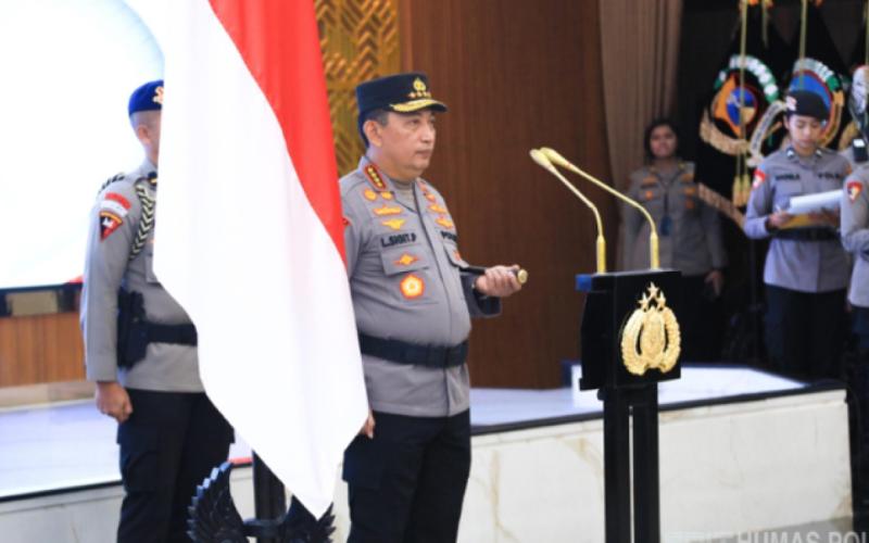 Kapolri Pimpin Kenaikan Pangkat 4 Pati-Pamen Polri