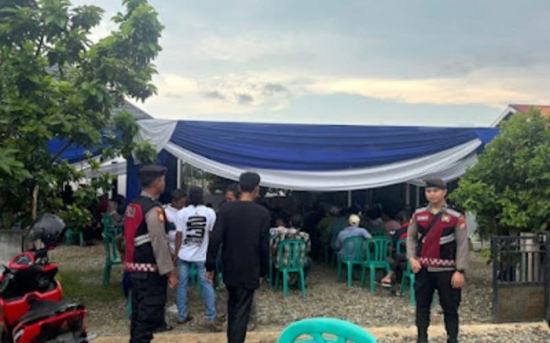 Personel Polsek Kampung Melayu Pengamanan Silaturahmi Tatap Muka Calon Wakil Walikota di Kota Bengkulu