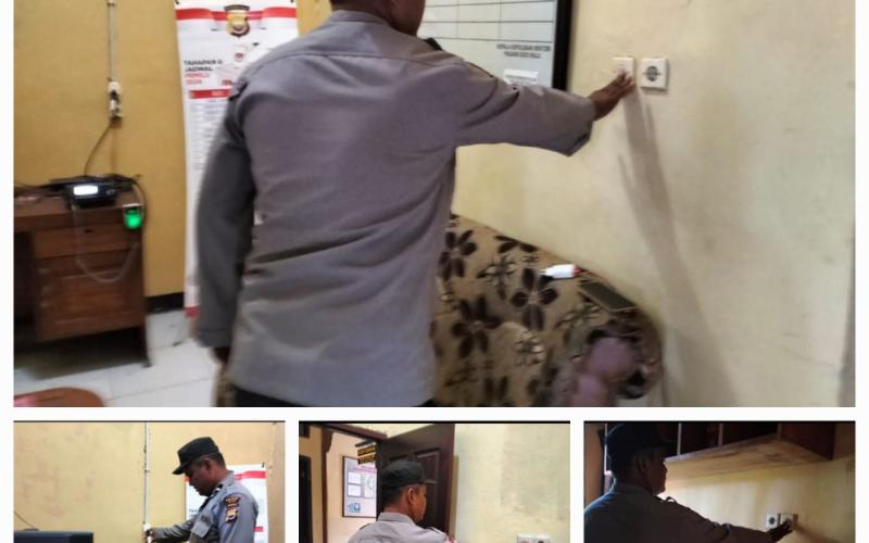 Piket Yanmas Polsek Padang Guci Hulu, Lakukan Kontrol Instalasi Listrik dan Penurunan Bendera di Mako 