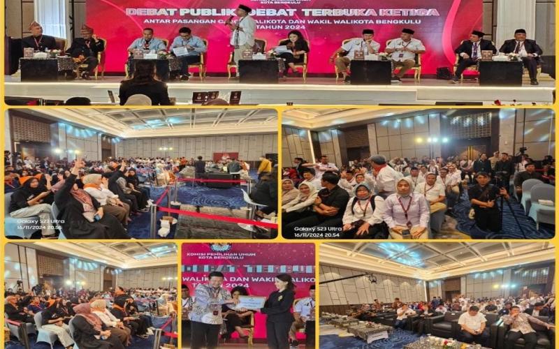 Polda Bengkulu, Polresta Bengkulu, dan Kodim 0407/Kota Bengkulu Laksanakan Pengamanan Debat Publik Paslon Walikota dan Wakil Walikota Bengkulu 2024