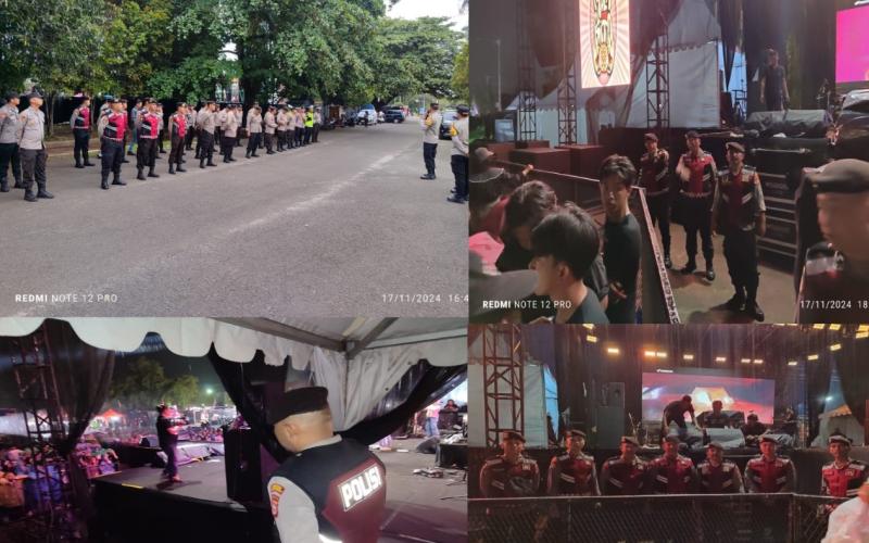 Personel Polresta Bengkulu Pengamanan Konser Melakito Fest 2024 