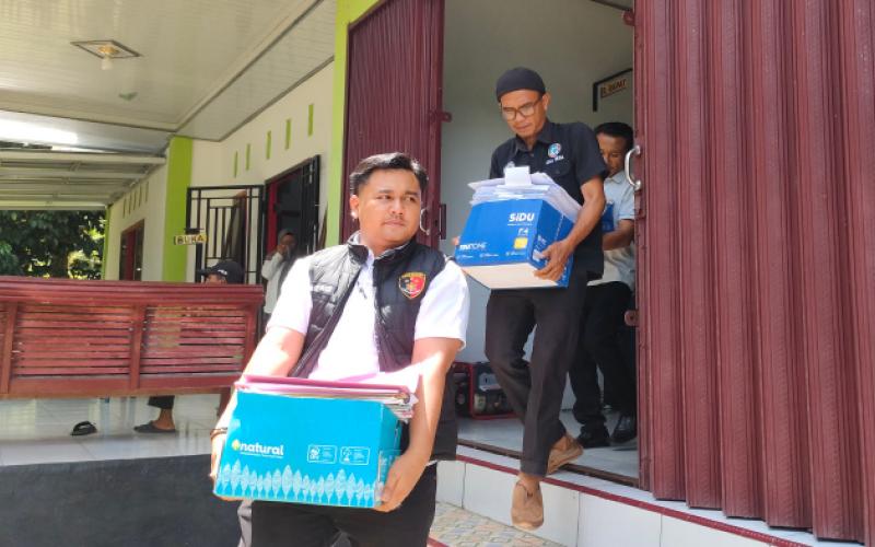 Dugaan Korupsi Rp 500 Juta, Polisi Geledah Kantor Desa Jeranglah Tinggi