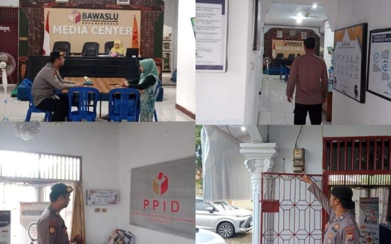 Satgas Preventif Amankan Kantor KPU Kota Bengkulu Selama Pemantauan Logistik Pemilu