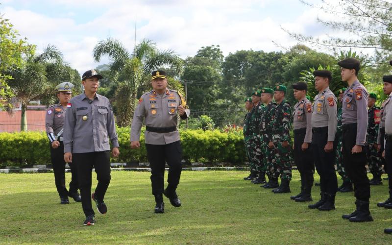 Polres Kepahiang Gelar Apel Operasi Lilin Nala 2024 untuk Amankan Natal dan Tahun Baru
