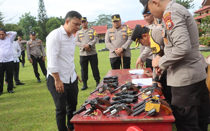 Polres Kepahiang Lakukan Pemeriksaan Senjata Api untuk Cegah Penyalahgunaan