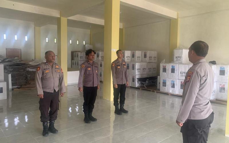Polres Bengkulu Selatan Perketat Pengamanan Gudang Logistik KPU Pasca Pemilu