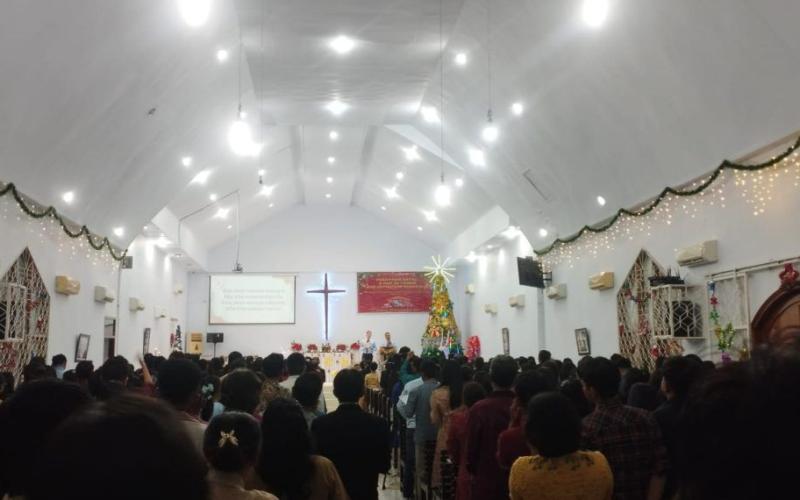 Polresta Bengkulu Amankan Perayaan Natal di Gereja HKI Jalan Gedang