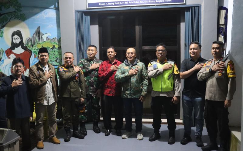 Kapolres dan Dandim Dampingi Bupati Bengkulu Selatan Monitoring Perayaan Malam Natal