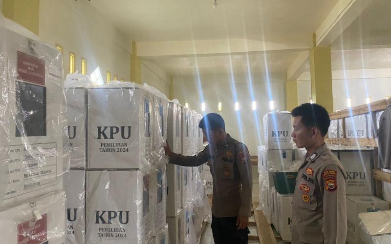 Polres Bengkulu Selatan Siaga 24 Jam Jaga Logistik Pilkada
