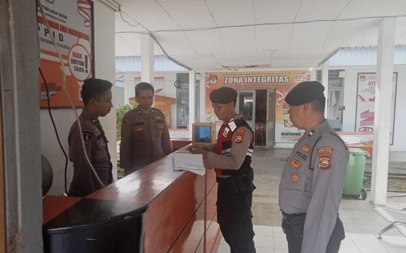 Satgas II Preventif OPS Mantap Praja Nala 2024 Gelar Patroli Cooling System di KPU Bengkulu Selatan