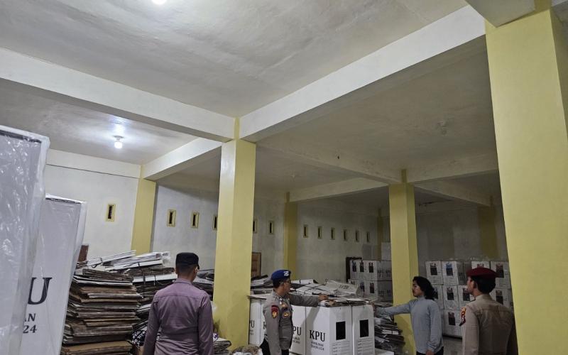 Polres Bengkulu Selatan Perketat Pengamanan Gudang Logistik KPU BS Pasca Pilkada 2024