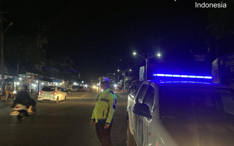 Satlantas Polres Bengkulu Selatan Gelar Blue Light Patrol untuk Jaga Ketertiban