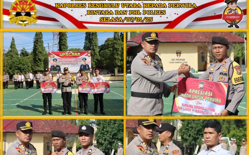 Akhiri Masa Tugas, Kapolres Bengkulu Utara Berikan  Umroh Presisi Kepada 3 Personil Perwira, Bintara, dan PHL