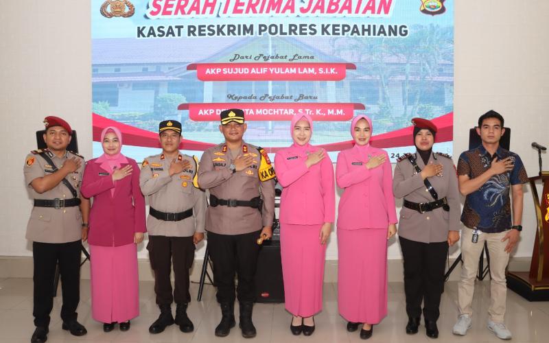 Kapolres Kepahiang Pimpin Serah Terima Jabatan Kasat Reskrim Polres Kepahiang