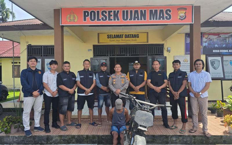 Polsek Ujanmas Amankan Terduga Pelaku Curanmor di Desa Pulogetov