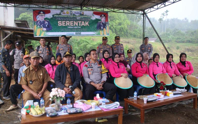 Polres Rejang Lebong Ikuti Zoom Penanaman Jagung Serentak 1 Desa 1 Hektar Polda Bengkulu