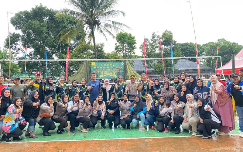Polwan Polres Rejang Lebong Juara di Turnamen Voli Dirgahayu Bekangad ke-76