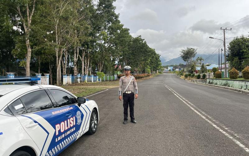 Satlantas Polres Lebong Patroli Balap Liar di Jalur Perkantoran