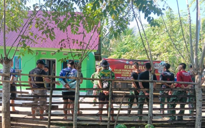 Personel Satgas TMMD Ke-124 Kodim 0408/BS Rutin Laksanakan Apel Pagi