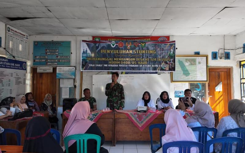 Satgas TMMD Ke-124 Kodim Kodim 0408/BS Gelar Penyuluhan KB Kesehatan dan Stunting