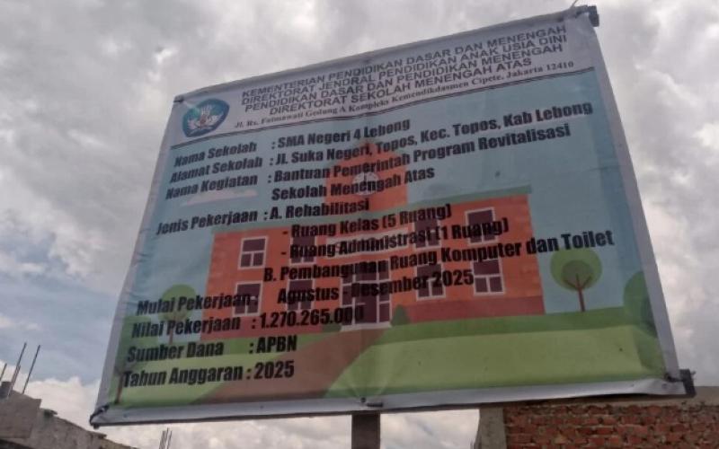 Proyek Revitalisasi SMAN 4 Lebong 