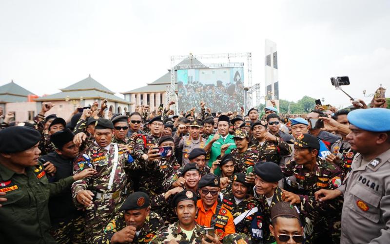 Kapolri Pimpin Apel Kebangsaan, Lepas Ribuan Kader Banser Amankan Nataru