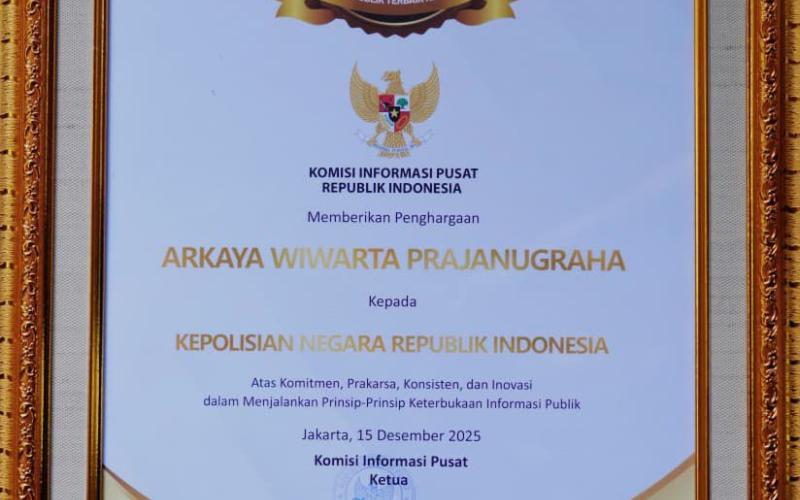 Penghargaan KIP 2025 Tegaskan Komitmen Polri terhadap Transparansi dan Akuntabilitas Publik