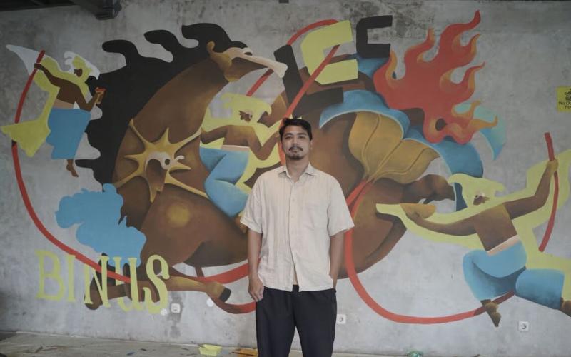 Alumni BINUS School of Design Ciptakan Mural 'Agni Maitri' Sebagai Simbol Kebersamaan