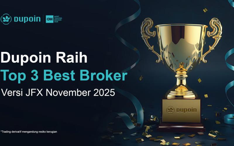 Dupoin Raih Top 3 Pialang dengan Volume Transaksi Terbesar November 2025 versi JFX
