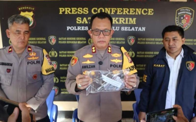 Penyidik Polres BS Tetapkan AH Tersangka Kepemilikan Senpi Ilegal dan Dalami Laporan Pengeroyokan